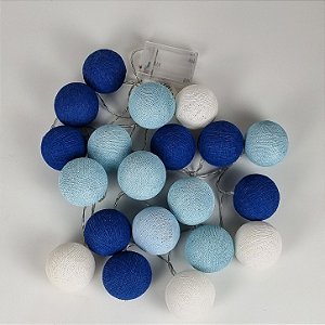Cordão de luz - Tons de azul e branco