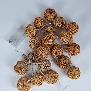 Cordão de luz - Ratan marrom