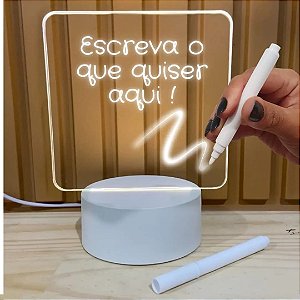 LUMINARIA DE ESCREVER - RETANGULAR ACRILICO 3MM - USB TOP1368