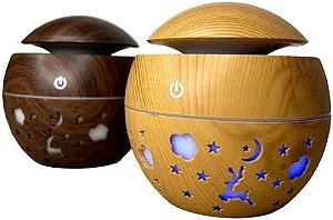 UMIDIFICADOR DE AMBIENTE, ILUMINACAO LED DECORATIVA, CAPACIDADE 200ML, BATERIA INTERNA RECARREGAVEL ON-UM633 TTD