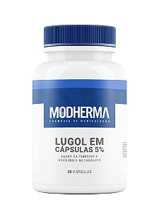 Lugol em Cápsulas 5% – Saúde da Tireoide e Equilíbrio Metabólico 30 Cápsulas - Dr. Ricardo Ferraz