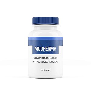 Vitamina D3 2000UI + Vitamina K2 100mcg – 30 Cápsulas