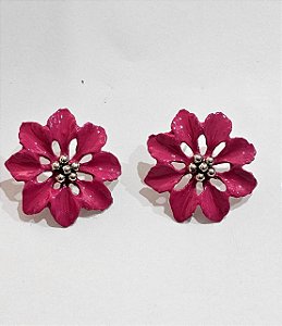 Brinco hibisco pink