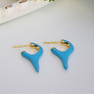 Mini argola pingo azul