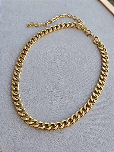 Choker corrente diamantada