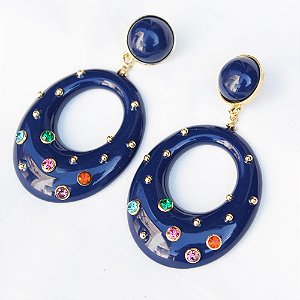 Brinco resina pinos marinho