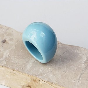 Anel resina azul
