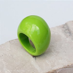 Anel resina verde