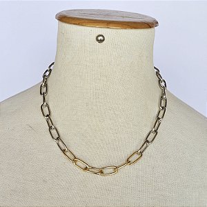 Colar correntaria double prata