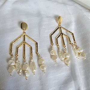 Brinco realeza pérola