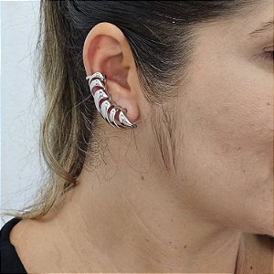 Earcuff estruturado prata