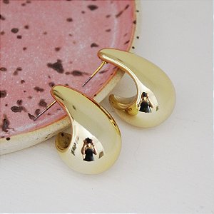 Argola gota abs dourado