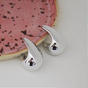 Argola gota abs prata