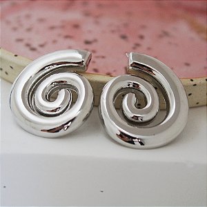 Brinco caracol prata