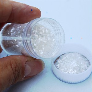 Glitter flocado branco