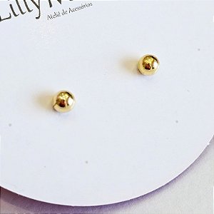 Brinco segundo furo dourado