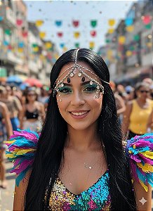 Headpieces prata com brilho