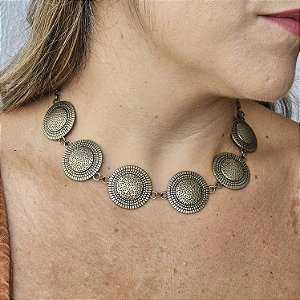 Colar vintage círculos