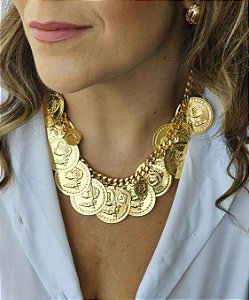 Maxi colar moedas