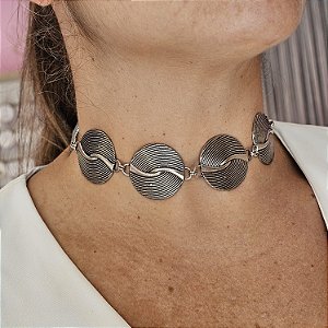 Colar envelhecido círculos