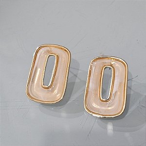 Brinco resina caixaria marfim