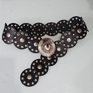 Cinto boho grosso preto