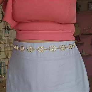 Cinto entrelaçado dourado