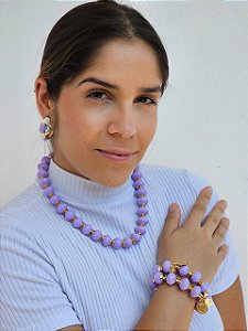 Colar esfera picolé de uva