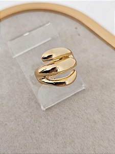 Anel tríade dourado