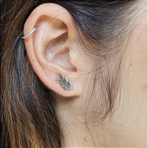 Brinco Ramos Prata Aço Inoxidável