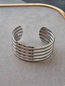 Bracelete tubular prata