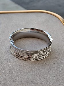 Bracelete articulado casca prata