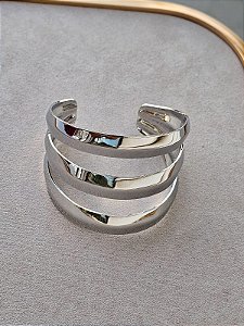 Bracelete três fios prata