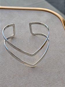 Bracelete duplo v prata