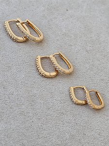 Trio de arg. oval cravejada d