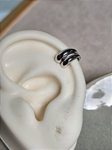 Piercing fake duas garras prata