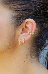 Piercing fake trevo dourado