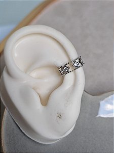 Piercing fake trevo prata