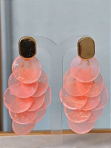 Brinco escama madrepérola laranja base