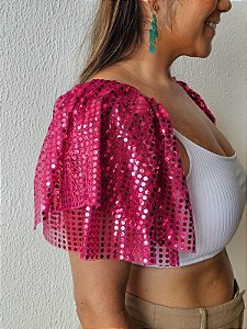 Ombreira Pingo de Paetê pink