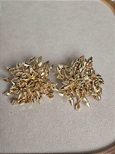 Brinco na pipoca dourado