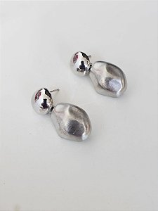 Brinco dois banhos prata