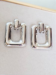 Brinco quadrado prata