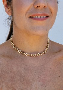 Colar curto elo infinito