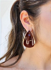 Brinco pétala vinho