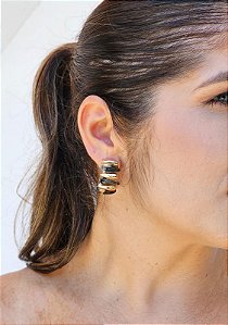 Argola pedras pretas