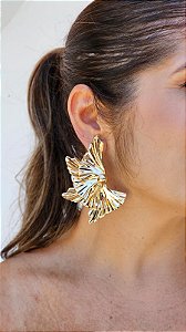 Brinco leques dourado