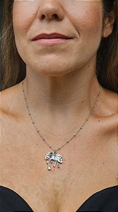 Gargantilha laço prata