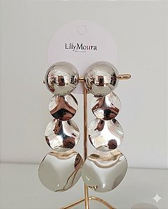 Brinco círculos prata