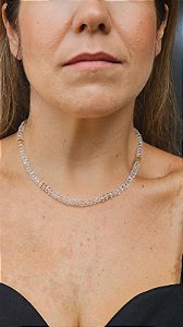 Colar cristais transparente